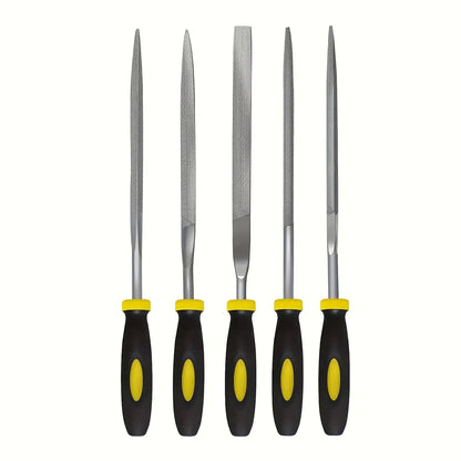 Premium High-Carbon Steel Needle File Set – Ergonomic Non-Slip Handles for Precision Filing Wood, Plastic & Model Craft Work