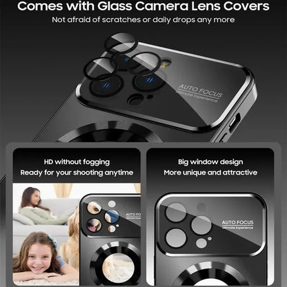 Luxury Titanium Matte Magnetic iPhone Case - MagSafe Compatible Wireless Charging Cover