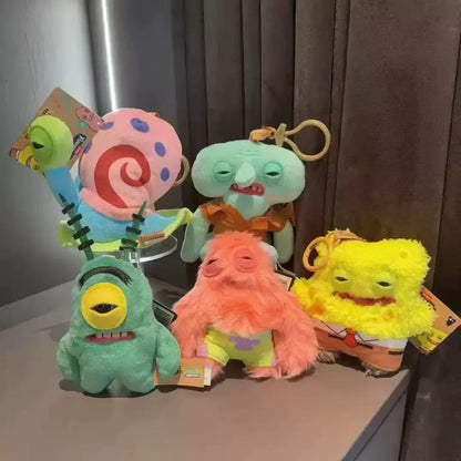 Fuggler SpongeBob Patrick Plush Keychain - Funny Ugly-Cute Monster Backpack Bag Charm