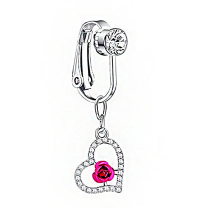 Faux Snake Belly Ring – Fake Clip-On Umbilical Navel Piercing, Belly Button & Cartilage Body Jewelry