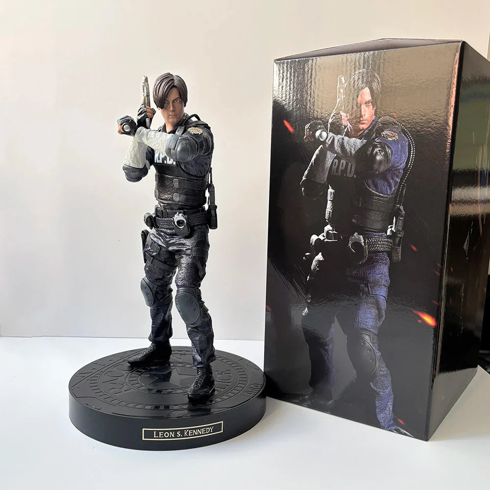 Biohazard RE Jill Valentine & Leon S. Kennedy Anime Figure – Evil Game Collectible Statue for Birthday Gifts