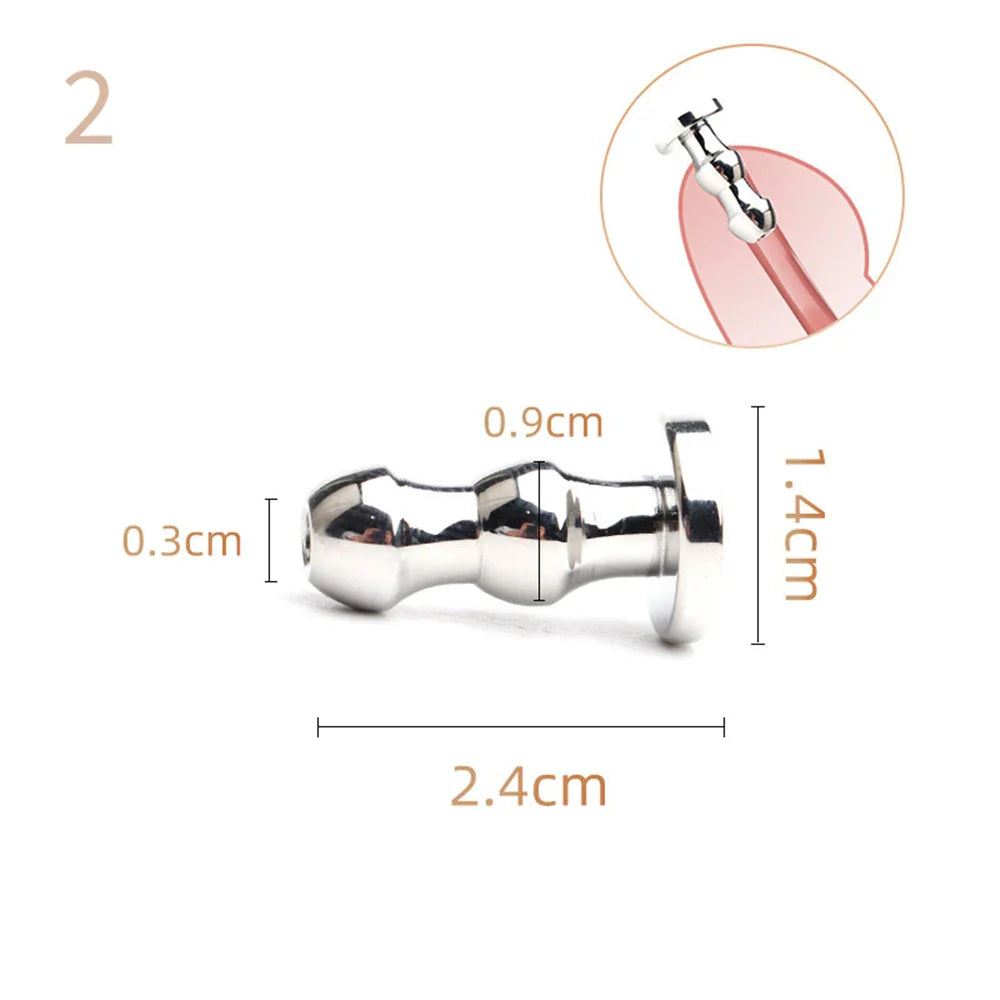 28-Piece Stainless Steel Urethral Sound Set – Hollow Urethra Dilator & Male Stimulation Chastity Toy