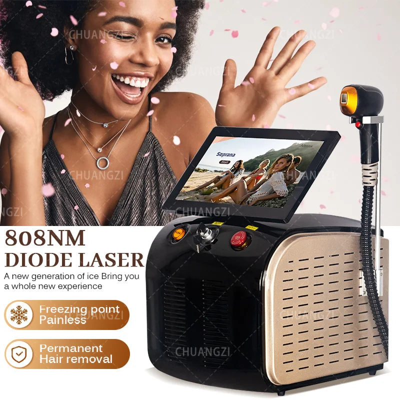 2025 3000W Alexandrite Ice Platinum Diode Laser Epilator - Professional Permanent Hair Remover for Women