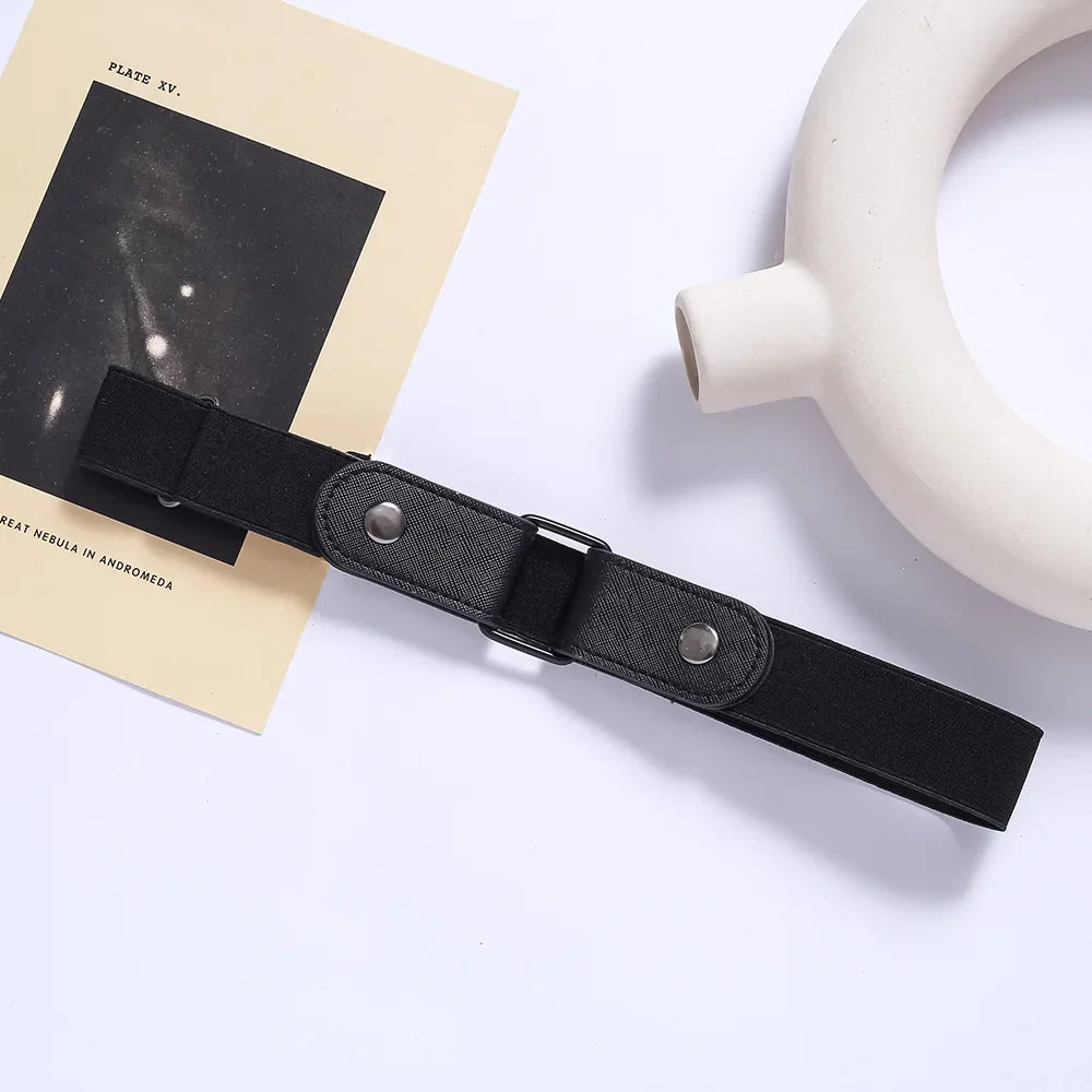 Buckle-Free Adjustable Elastic Stretch Belt - No Buckle Invisible Belt for Men & Women, Casual Jeans, Pants, Dresses - No Hassle Waist Belt