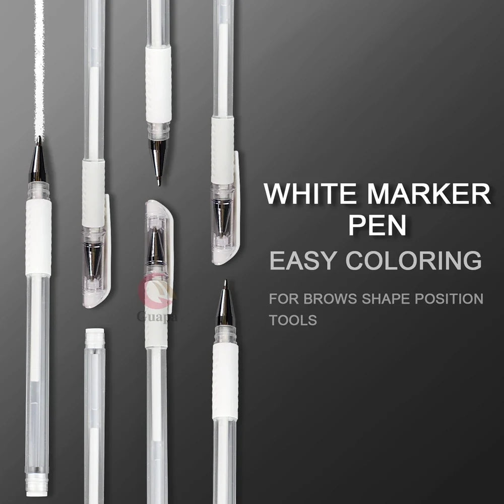 2PCS Eyebrow Marker Pen Set - Microblading Scribe Tools for Permanent Makeup, Tattoo Mapping & Beauty Preparation