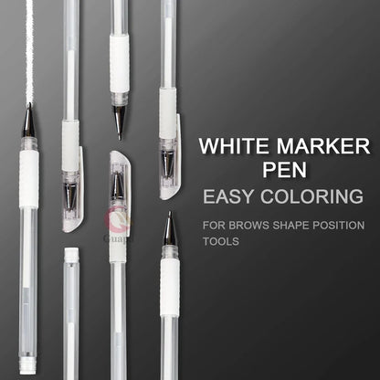 2PCS Eyebrow Marker Pen Set - Microblading Scribe Tools for Permanent Makeup, Tattoo Mapping & Beauty Preparation