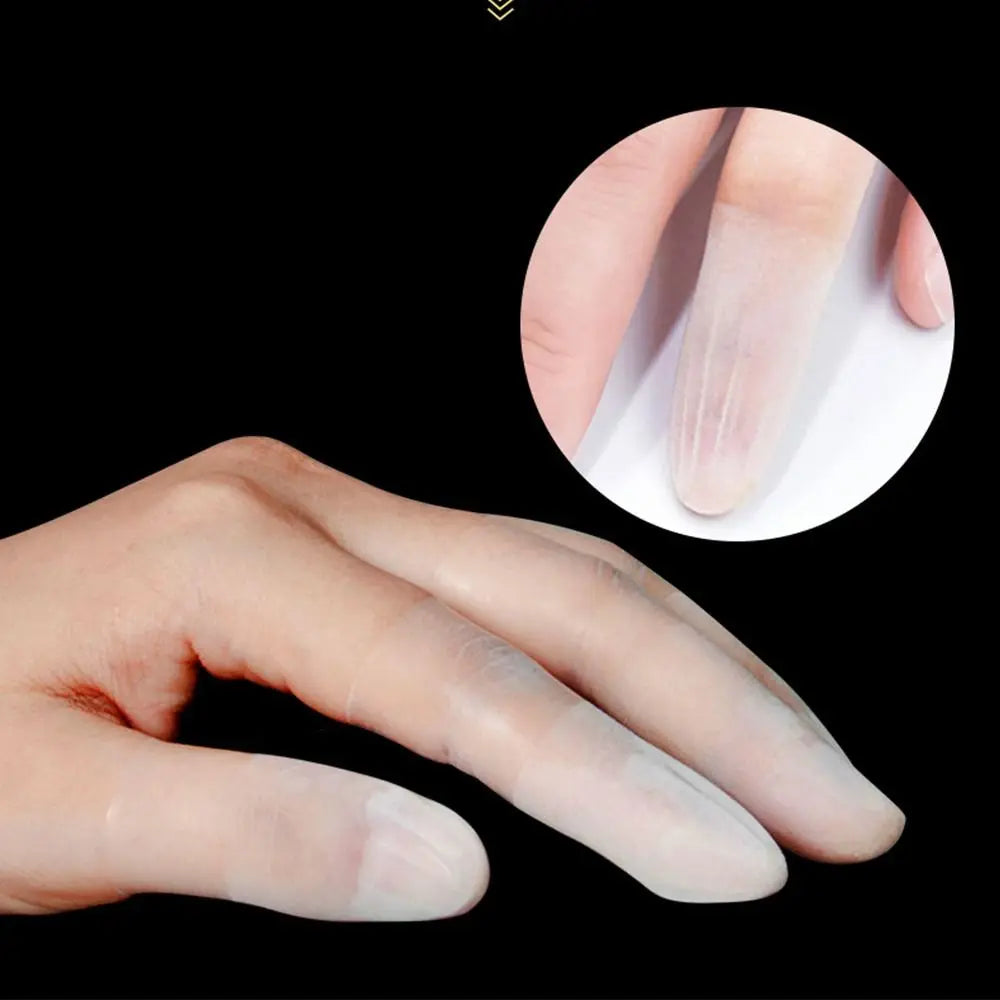 100Pcs Transparent Finger Covers - Disposable Anti-Static Non-Slip Latex Fingertip Protectors for Dust-Free Workplace Use