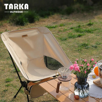 TARKA 2pcs Foldable Camping Chairs – Lightweight Folding Travel, Fishing, Backpacking, Garden & Balcony Seats