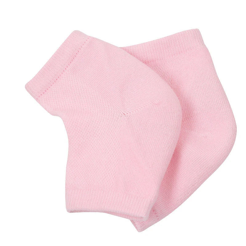 Silicone Heel Socks Foot Care - Moisturizing Gel Heel Protectors for Cracked Dry Feet, Pain Relief & Plantar Support