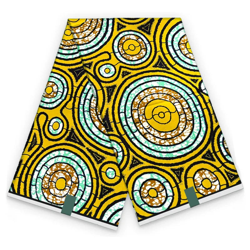 2026 African Ankara Wax Print Fabric - 100% Cotton Soft High Quality Original Real Wax Fabric for Party Dresses HH101