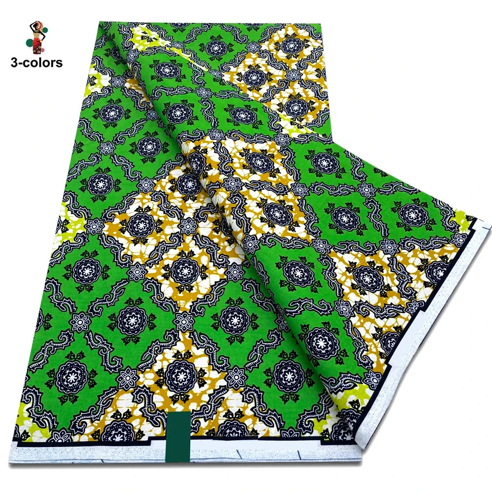 2026 Original African Wax Print Fabric - 100% Cotton Nigerian Ankara Batik Soft Pagne Material