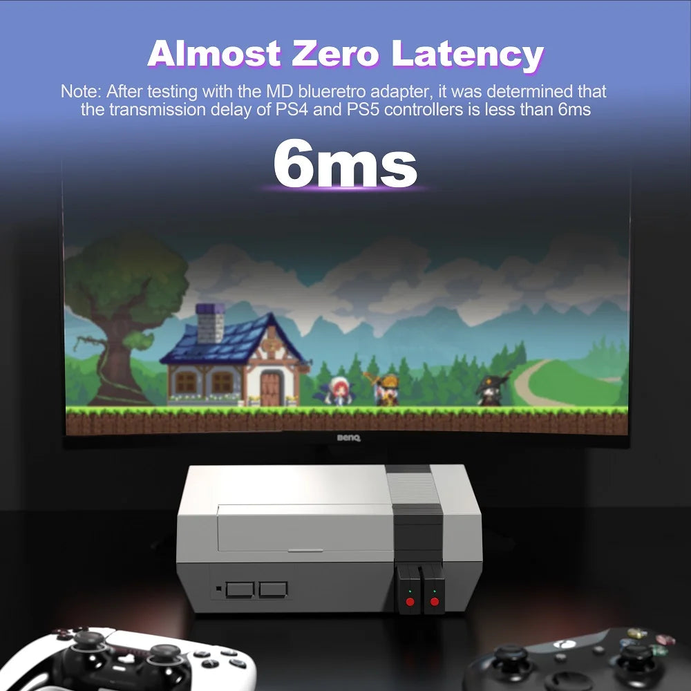 RetroScaler BlueRetro NES Wireless Adapter – Connect NES Console to PS3, PS4, Switch & 8BitDo/Ipega9076 Controllers