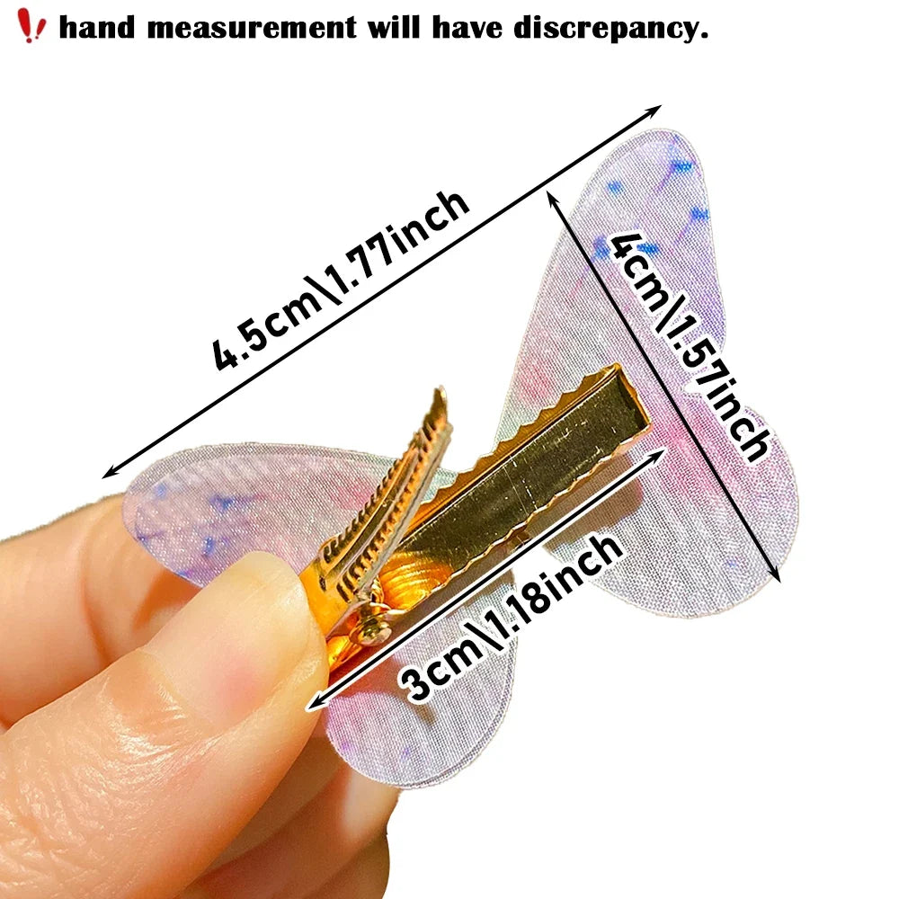 36-Piece Butterfly Hairpins - Dreamy Gradient Colors Cute Hair Accessories for Girls, Birthday Parties, Weddings & Everyday Styling