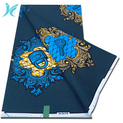 2026 African Real Wax Fabric - 100% Cotton Nigerian Ankara Dutch Batik Sewing Cloth