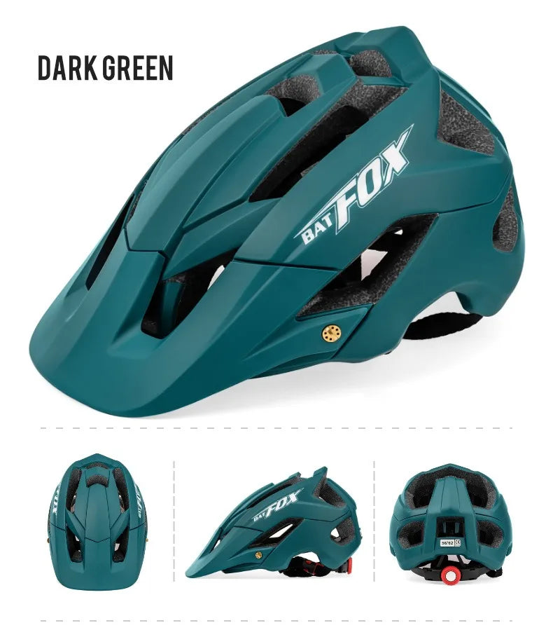 BATFOX Ultralight Bike Helmet – Molded Mountain & Road Helmet for Men, DH AM Cycling Equipment, Casco Ciclismo Bicicleta