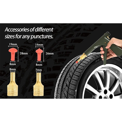 Professional Tubeless Tire Repair Kit - Heavy Duty Puncture Plug Gun with Mushroom Plugs for Car & Motorcycle