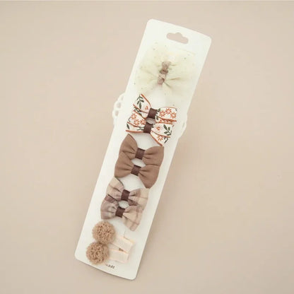 10Pcs Kids Hair Accessories Set - Cute Bow Hair Clips and Barrettes for Baby Girls
