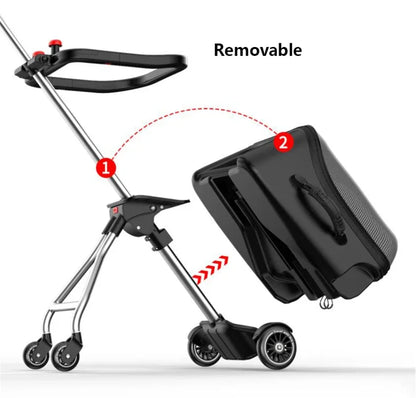 Formsio Kids Scooter Suitcase – Ride-On Rolling Carry-On Luggage Box for Babies, Sit & Go Trolley Travel Bag