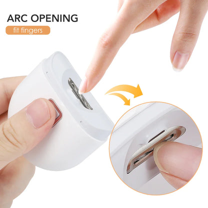 USB Rechargeable Electric Nail Clippers with Light - Automatic Nail Trimmer for Baby and Adult Manicure Care