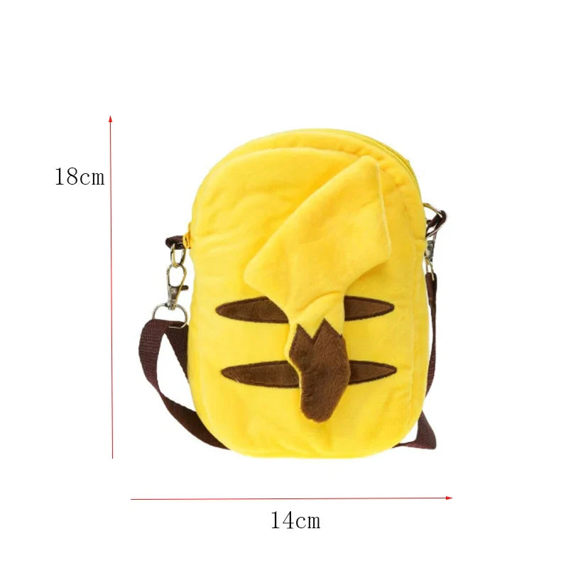 Gengar Mimikyu Snorlax Rowlet Lucario Charmander Plush Backpack — Pokémon Anime Shoulder Bag Toy Doll