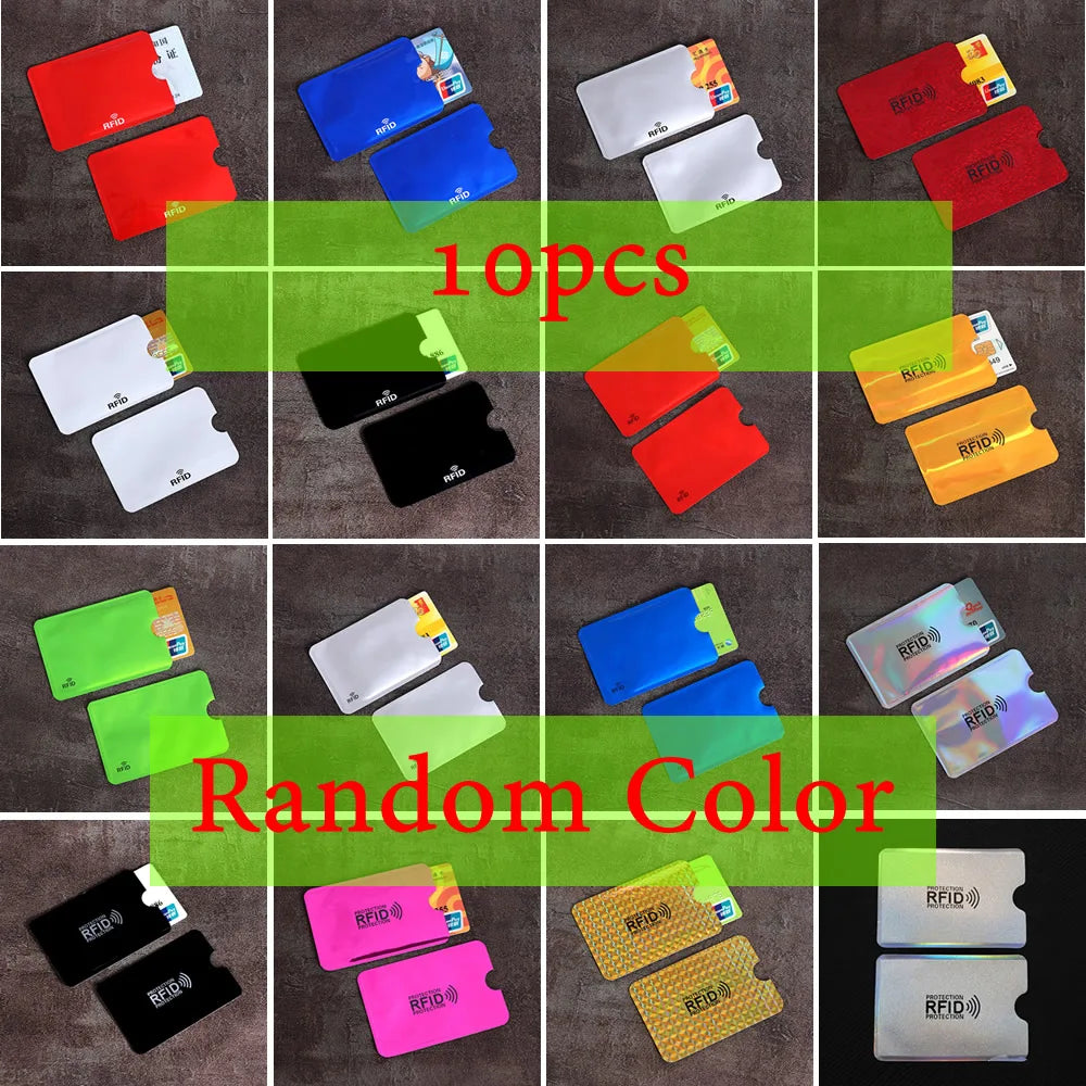 10PCS RFID Card Protector Sleeves - Anti Scan NFC Blocking Aluminum Foil Credit Card Holder