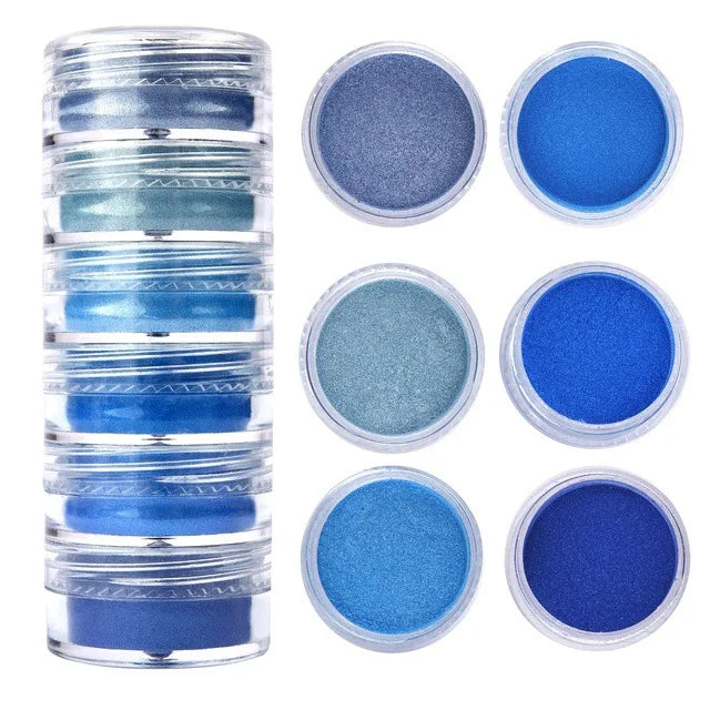 Crystal Clear Epoxy Resin Kit - AB Resin Glue with 6 Color Mica Powder for DIY Jewelry, Nail Art, Soap & Crafts