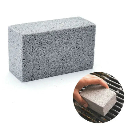 BBQ Grill Cleaning Pumice Brick Brush – Heavy Duty Barbecue Rack Scrubber for Outdoor Kitchen Grill Grease & Residue Removal