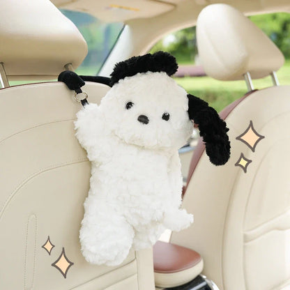 Cute Plush Car Tissue Holder - Universal Hanging Tissue Case for Vehicle & Home Decor