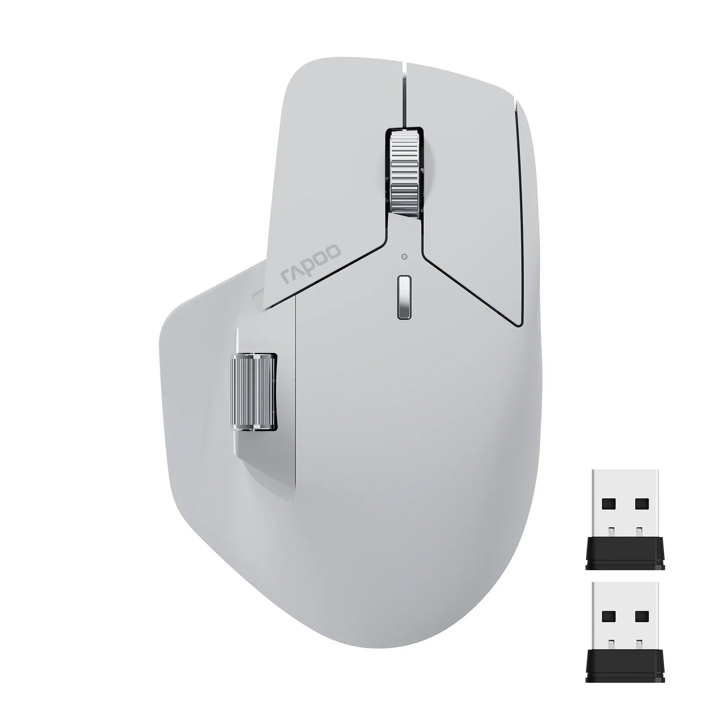 Rapoo MT760L/MT760M Multi-Mode Wireless Mouse – Ergonomic Rechargeable Bluetooth Mouse 4000DPI, Supports 4 Devices