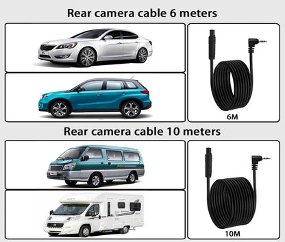 11.26" 4K 2160P Car DVR Dash Cam – CarPlay, Android Auto, GPS, WiFi, Bluetooth, FM, Rear View Mirror Camera & Drive Recorder