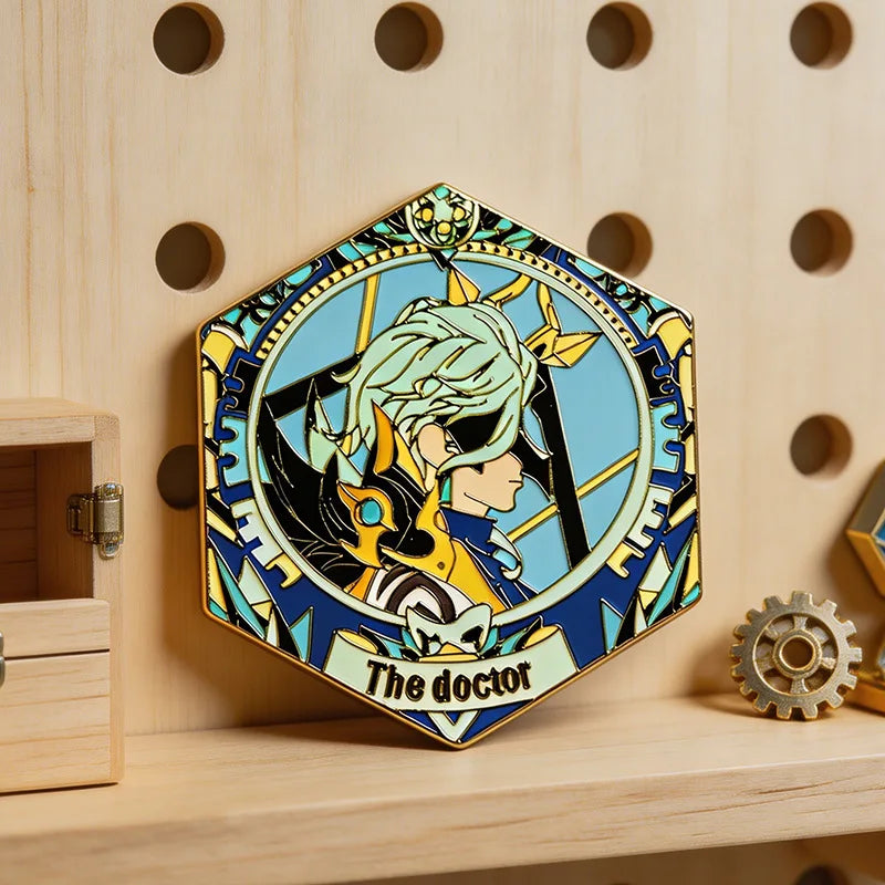 Honkai Star Rail & Genshin Impact Character Pins - Kawaii Metal Cosplay Brooch Badges for Fans