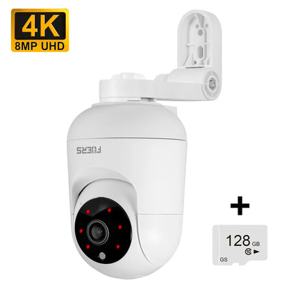 FUERS 4K 8MP WiFi Pet Camera - Tuya Smart Wireless Home Security & Baby Monitor Camera