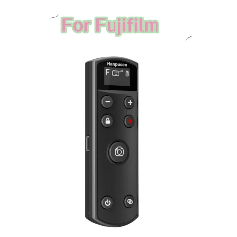 Hanpusen USB-C Bluetooth Camera Remote - Wireless Shutter Release with OLED Screen for Sony Canon Nikon Fujifilm Cameras