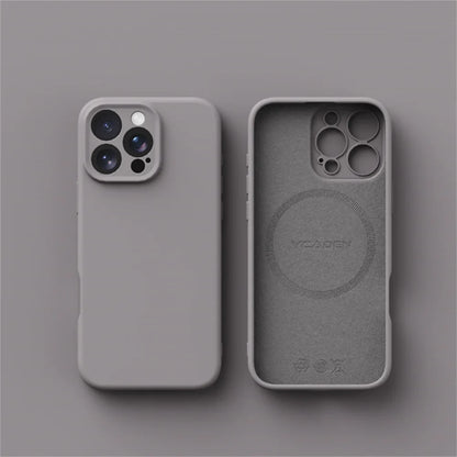 Luxury Liquid Silicone MagSafe Case for iPhone 12–17 Pro Max - Smooth Soft-Touch Wireless Charging Cover