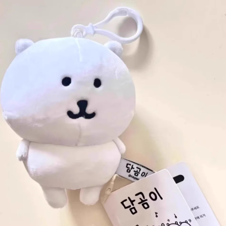 Cute Polar Bear Plush Keychain - Kawaii Valentine Rose Bag Pendant Birthday Gift