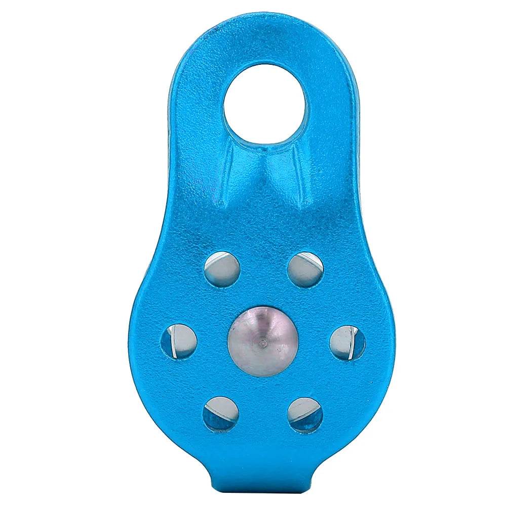 26KN Aluminium Alloy Heavy Duty Swivel Rope Pulley Block – Single Pulley Wheel for 12mm Climbing Rope