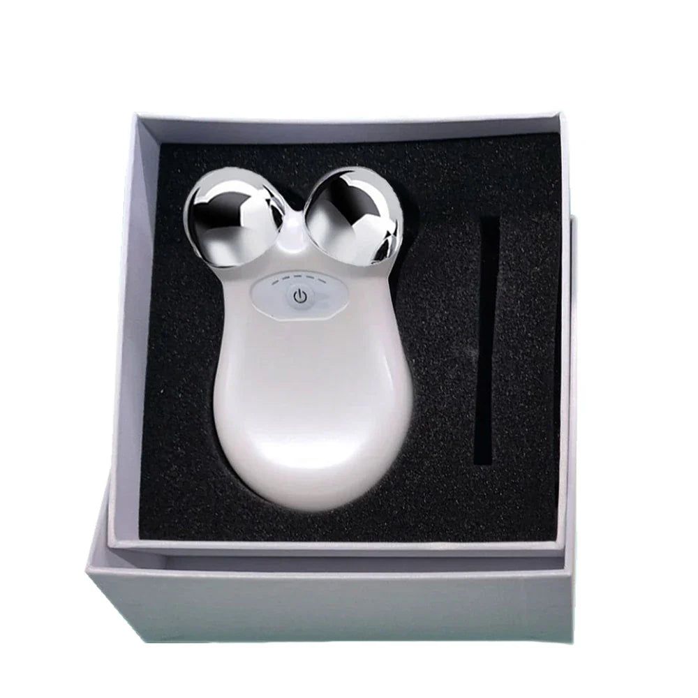 Microcurrent Facial Massager Roller – EMS Face Lift & Anti-Wrinkle Skin Tightening Tool for Firming & Slimming