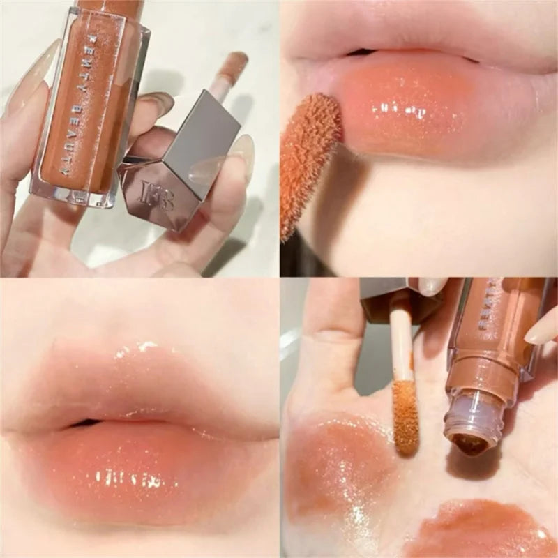 Fenty Beauty Lip Glaze – Moisturizing Glitter Lip Plumper Liquid Lipstick for Women & Beginners
