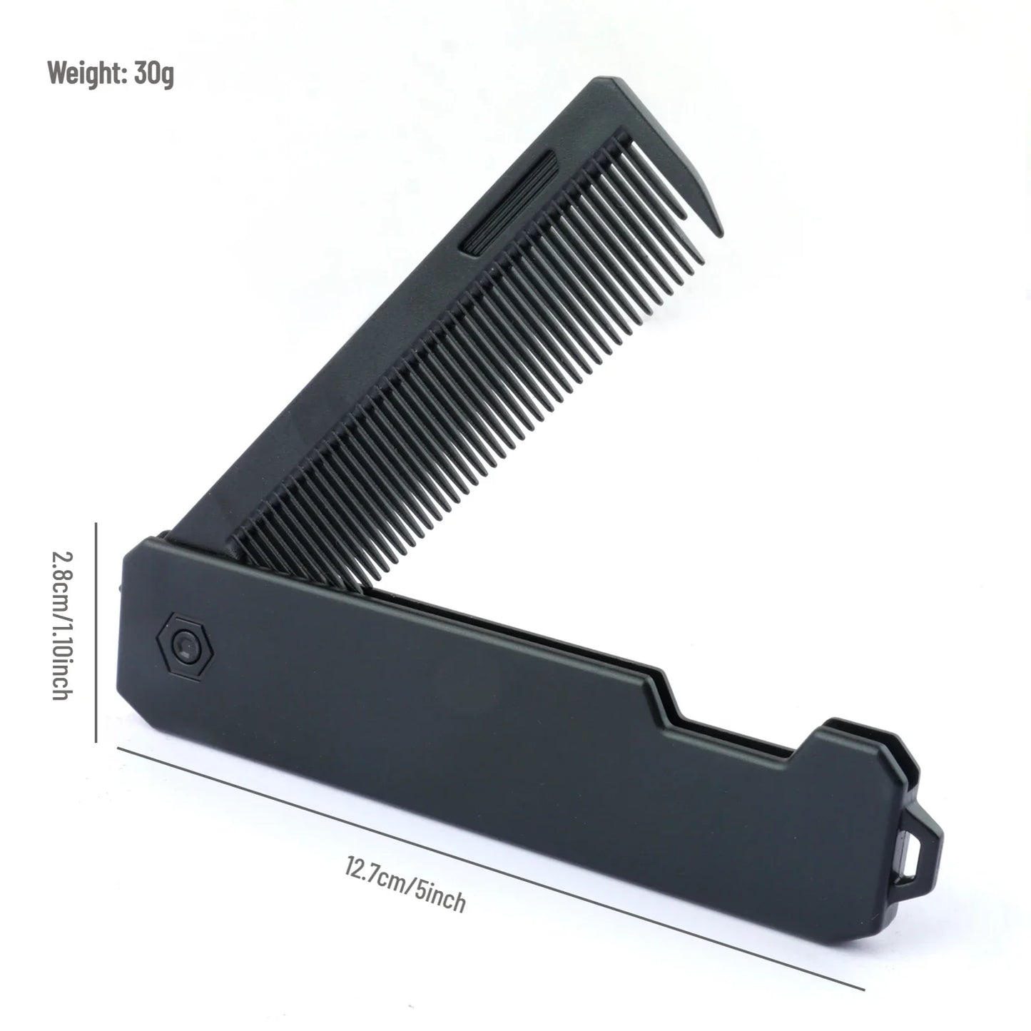 2-in-1 Pocket Folding Comb – Wide Tooth & Beard Comb for Hair Styling and Barber Use