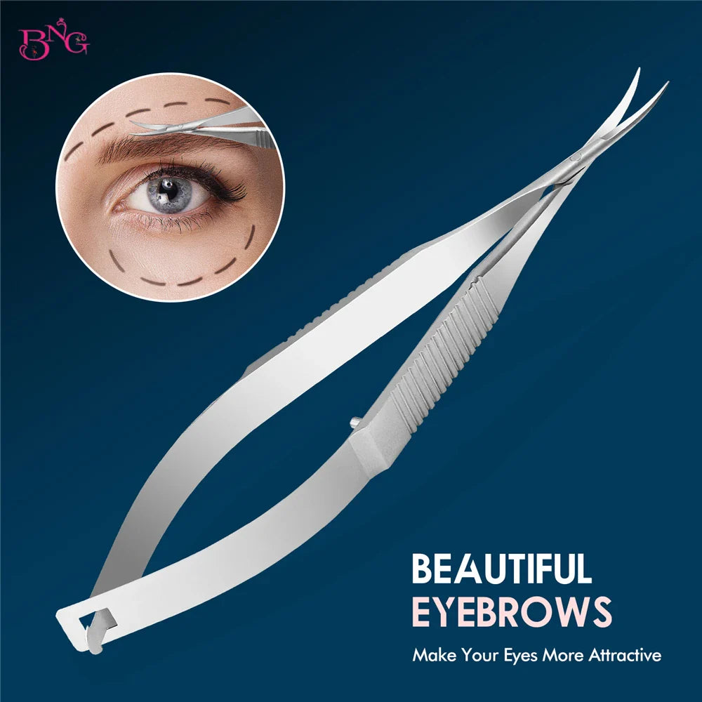 BNG Stainless Steel Cuticle Nipper & Dead Skin Remover Pliers – Straight Manicure & Eyebrow Scissors Beauty Tools