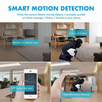 H9W 1080P Mini WiFi Camera - IP Webcam with Remote Monitoring, Night Vision & Built-In Battery