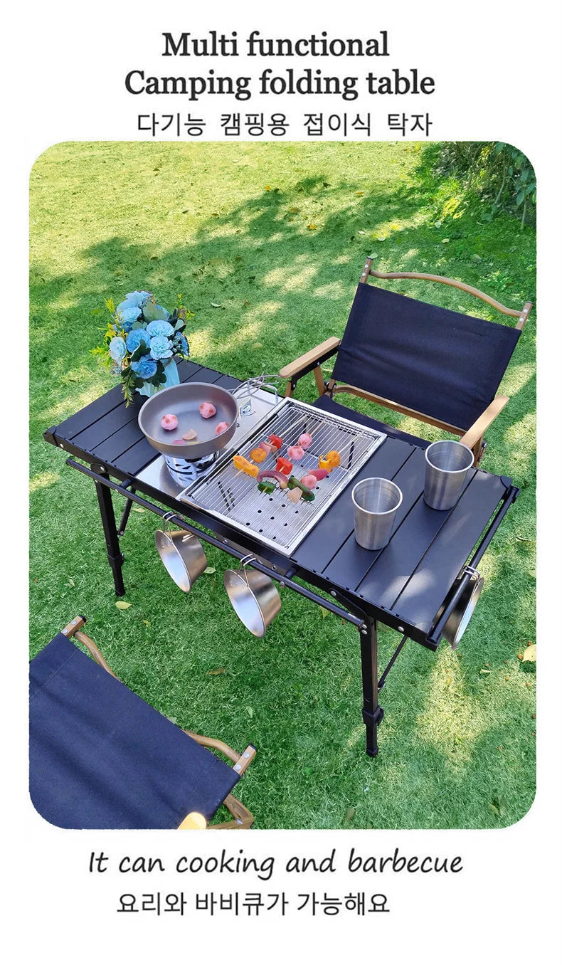 Lohascamping Folding IGT Table – Lightweight Adjustable Backpack Table for BBQ, Burner & Multifunctional Use