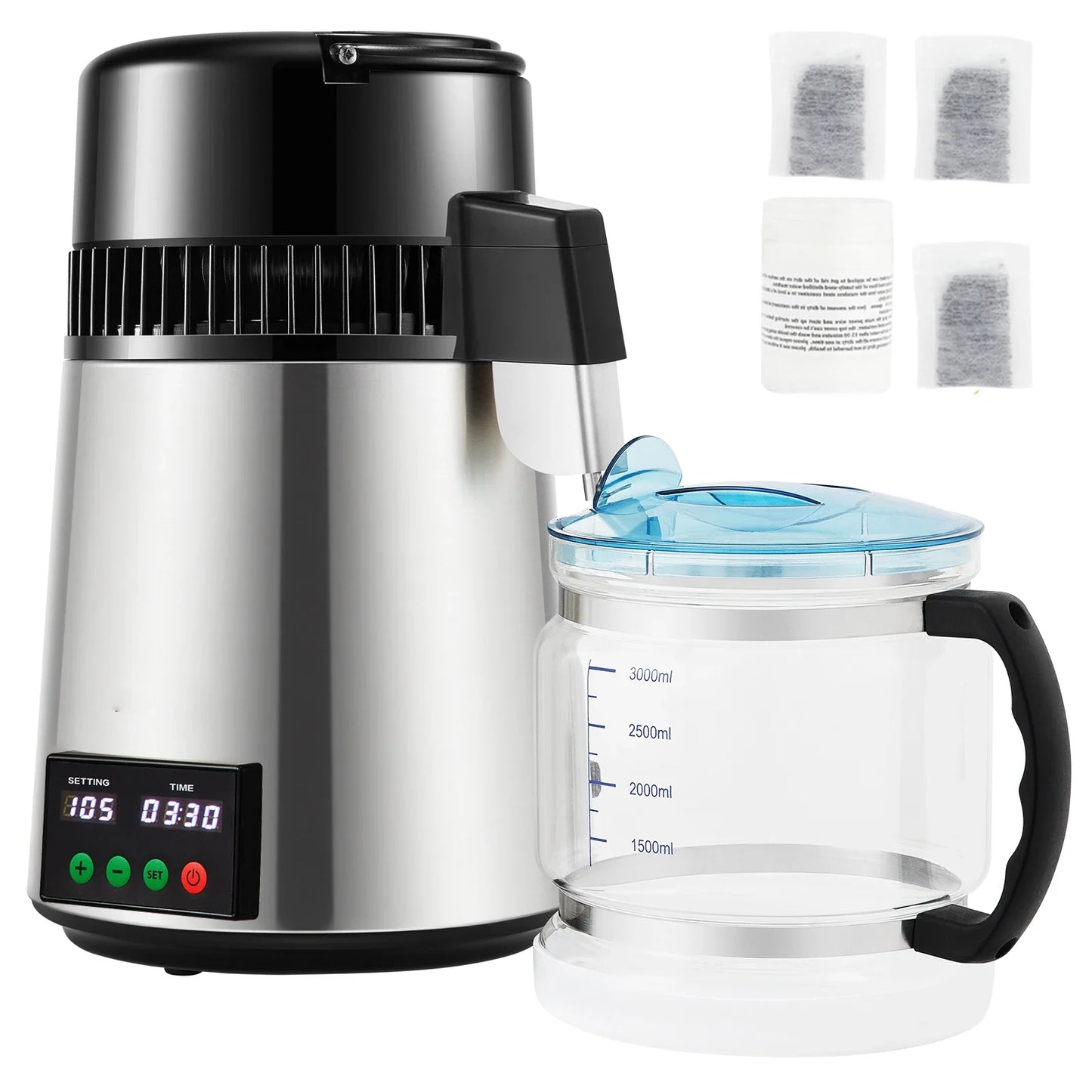 SucceBuy 4L Water Distiller – Home Purifier with 1L/H Distilling Speed & Touch Screen