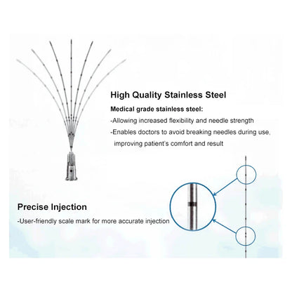 50pcs Disposable Blunt-Tip Cannula Needles — 22G 23G 25G 27G 18G Micro Body Piercing Syringe, 50mm/70mm