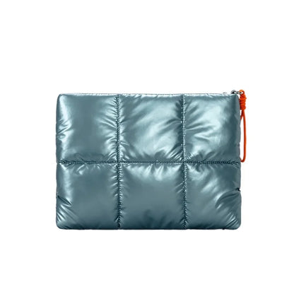Trendy Puffy Cotton Laptop Bag 14 Inch — Waterproof, Shockproof Sleeve with Shoulder Strap for MacBook, Lenovo, Huawei