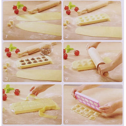 Italian Dumplings Making Mold - Handmade Pastry Tool for Multifunctional Plastic Ravioli Mould - DIY Baking Tools