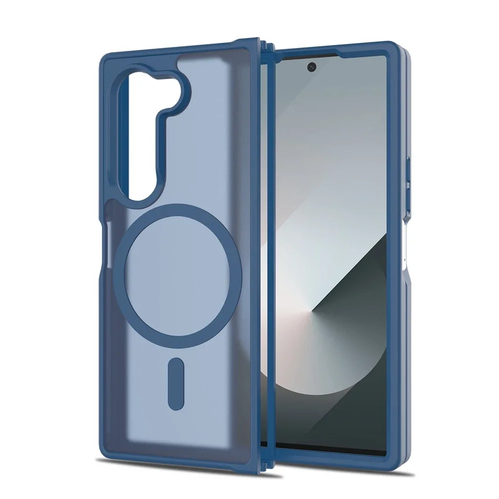 Z Fold7 Luxury Wireless Charging Case - Candy Color Translucent Magnetic Shockproof Cover for Samsung Galaxy Z Fold 7 & Fold 6