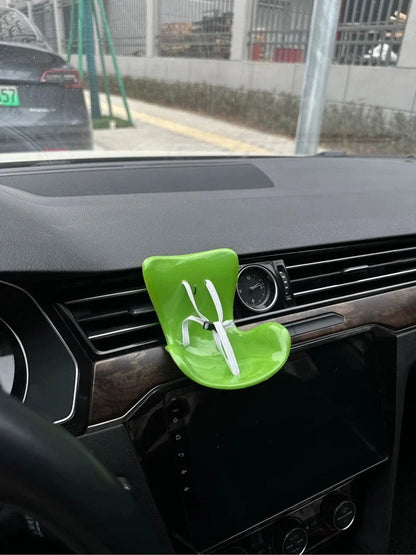 New 15-17cm Labubu Doll Safety Seat – Cute Doll Air Outlet Aromatherapy Decoration for Car Interior