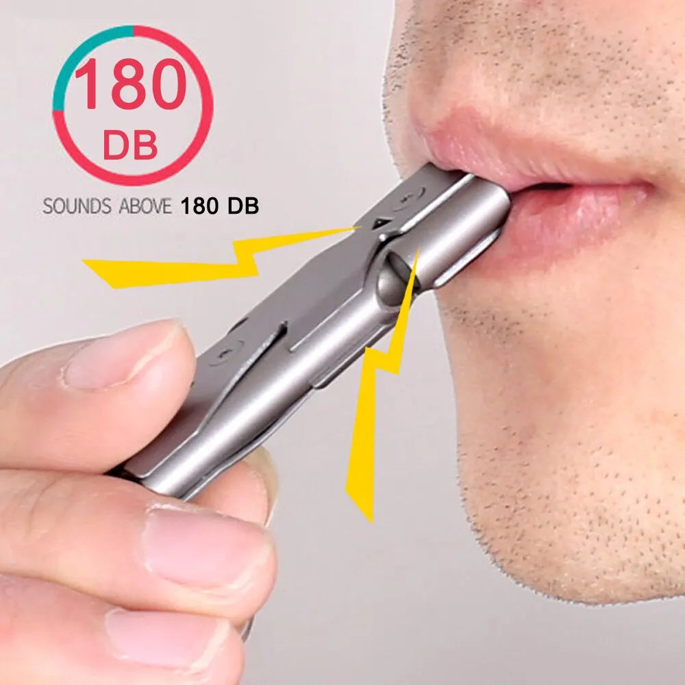 High Decibel Double Pipe Whistle Pendant Keychain - Portable Outdoor Survival Tool - Multifunction Whistle (1PC)