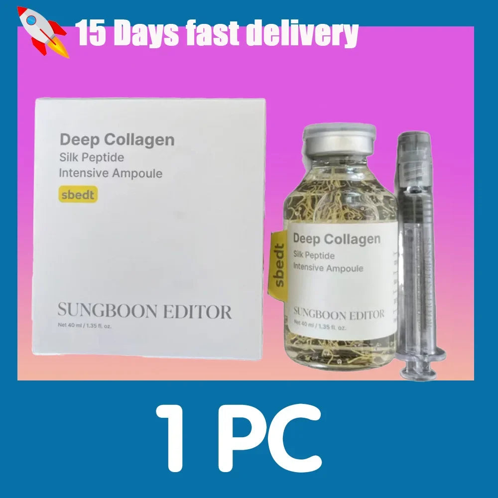 Collagen Silk Peptide Face Ampoule - Anti Aging Serum for Skin Lifting, Firming, Tightening & Deep Hydration